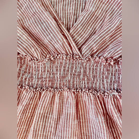 Max Studio  striped, tiered mini dress sz L - Picture 3 of 5